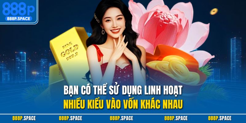 Bạn có thể sử dụng linh hoạt nhiều kiểu vào vốn khác nhau