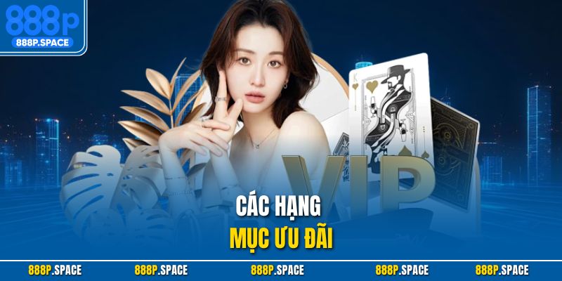 Các hạng mục ưu đãi